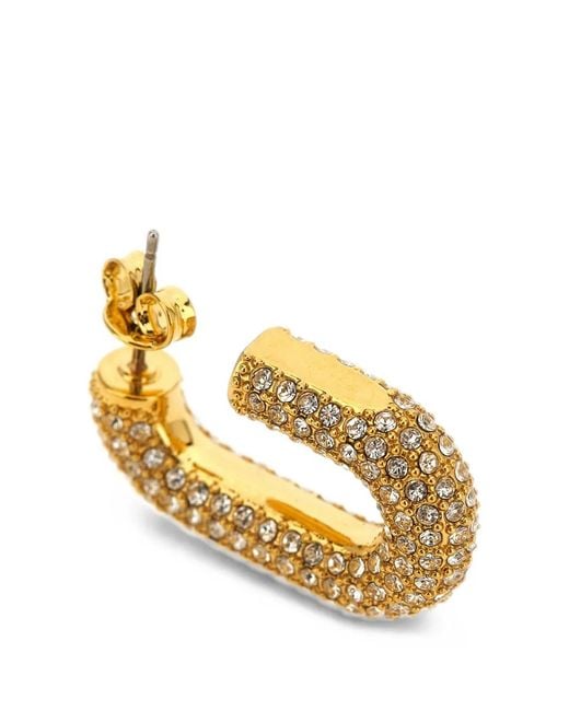 Rabanne Metallic Crystal-Embellished Earrings