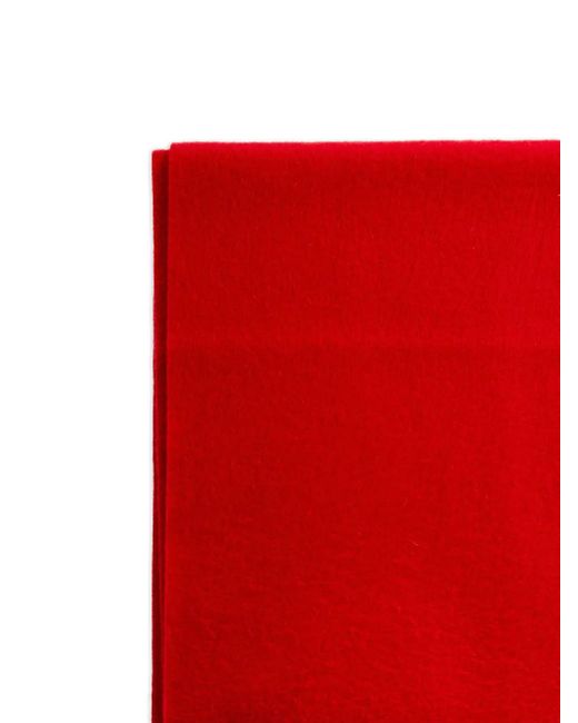 The Row Red Fringed Wool Scarf