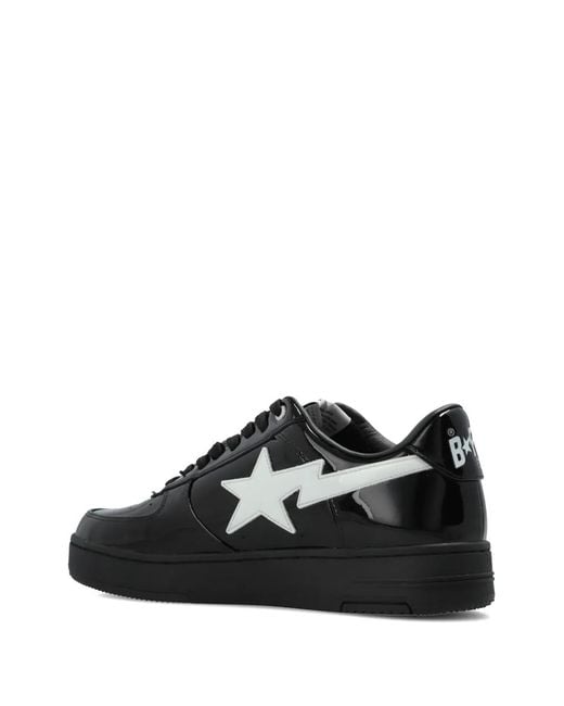 A Bathing Ape Black #1 M2 Leather Sneakers for men