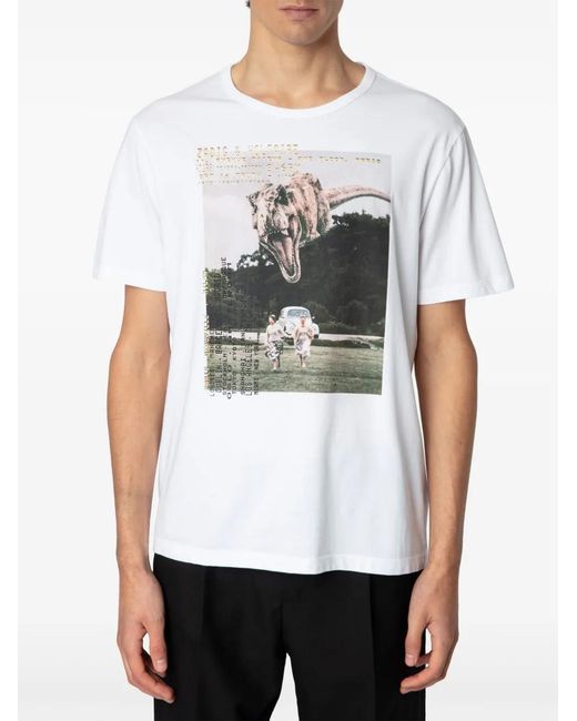 Zadig & Voltaire White Ted Photoprint T-Shirt for men