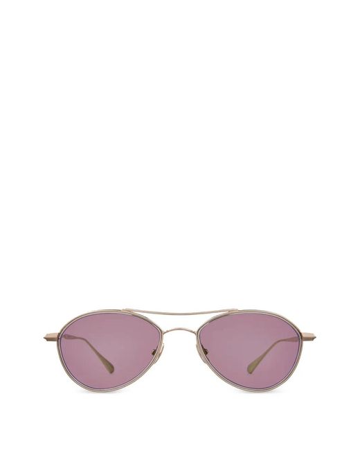 Mr. Leight Pink Bennett S Pilot-Frame Sunglasses