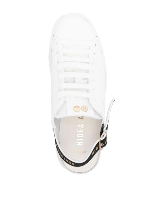 HIDE & JACK White Sabot Croco Sneakers