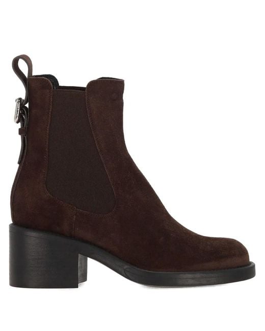 Chloé Brown Buckle Detail Boots