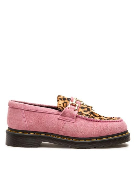 Dr.Martin ピンクレオパード 1460 Women's Leopard Smooth Leather Lace Up Boots in Pink