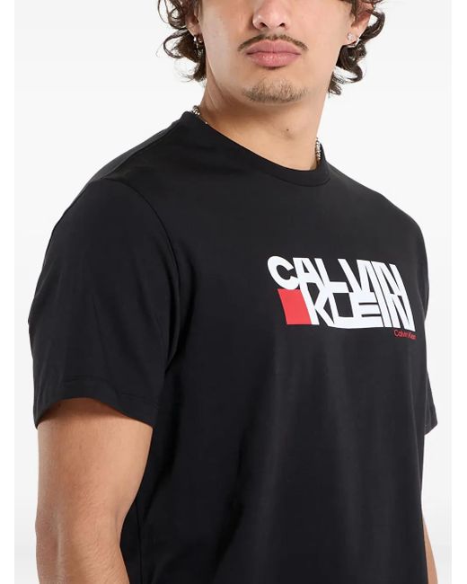 Calvin Klein Black Logo-Print T-Shirt for men
