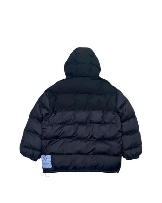 McQueen Blue Oversized Pocket Down Jacket for men