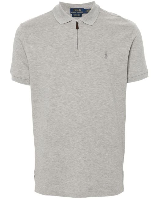 Polo Ralph Lauren Gray Polo-Pony-Motif Polo Shirt for men