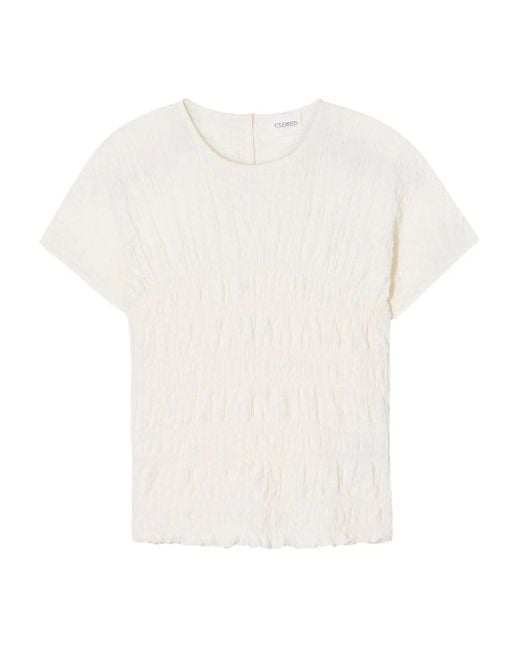 Camiseta fruncida Closed de color White
