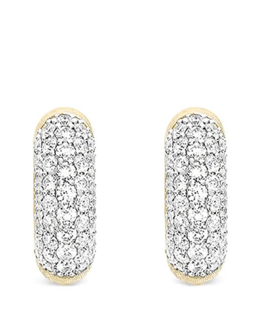 Nanis White Boucles D'Oreilles Libera Serties De Diamants