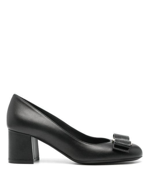 Zapatos Melena con tacón de 70mm Ferragamo de color Black