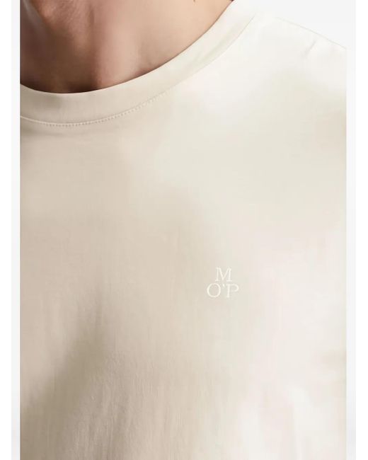 Marc O' Polo White Logo-Embroidered T-Shirt for men
