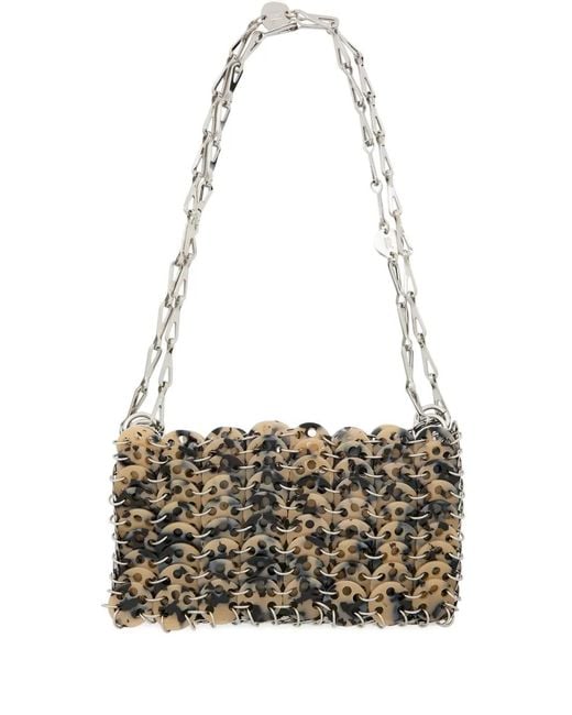 Rabanne White Disc-Chain Shoulder Bag
