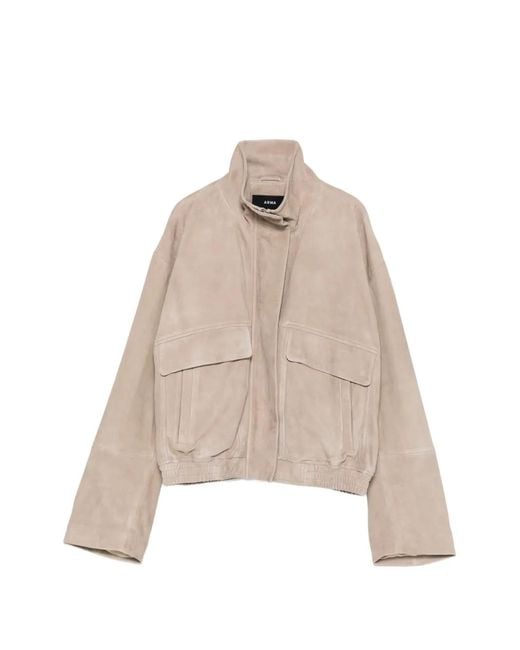 Veste En Daim Arma en coloris Natural