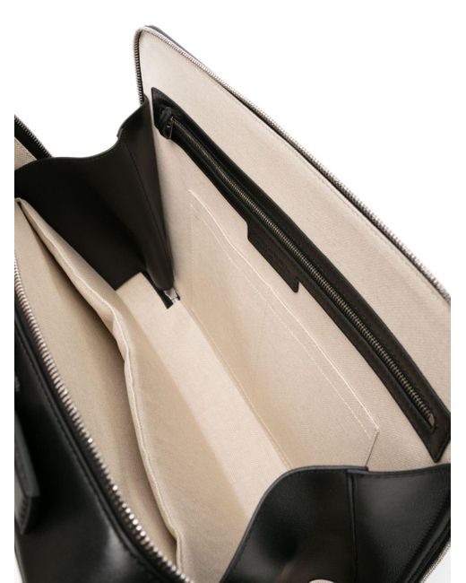 Bottega Veneta Black Getaway Leather Briefcase for men