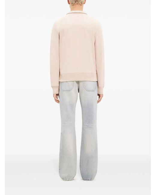 Polo Con Zip di Courreges in Natural da Uomo