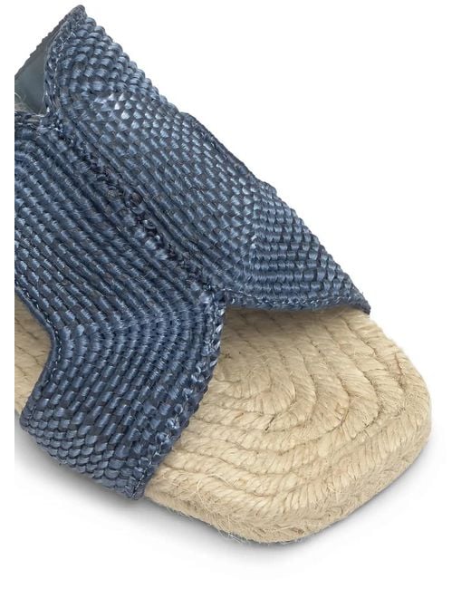 Castaner Blue Pura/298 Woven-Strap Espadrille Sandals