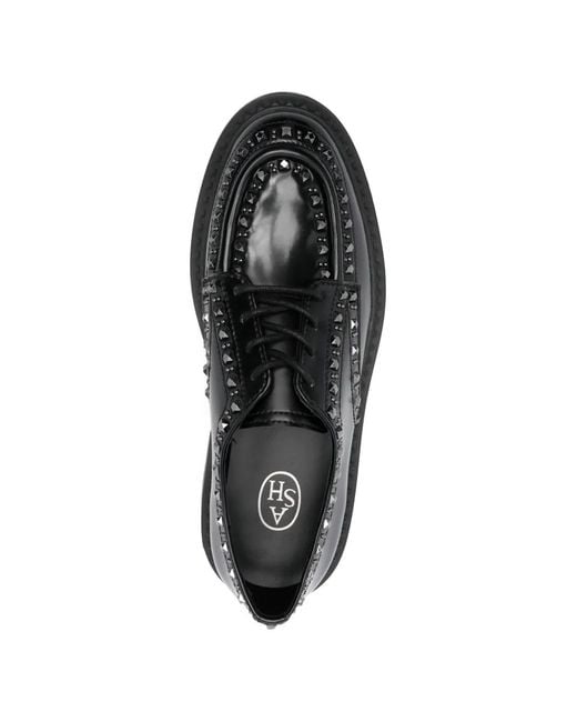 Ash Black Max Studded Leather Derby Shoes