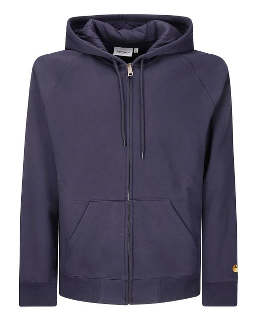 Carhartt Blue Zip-Up Hooded Jacket for men