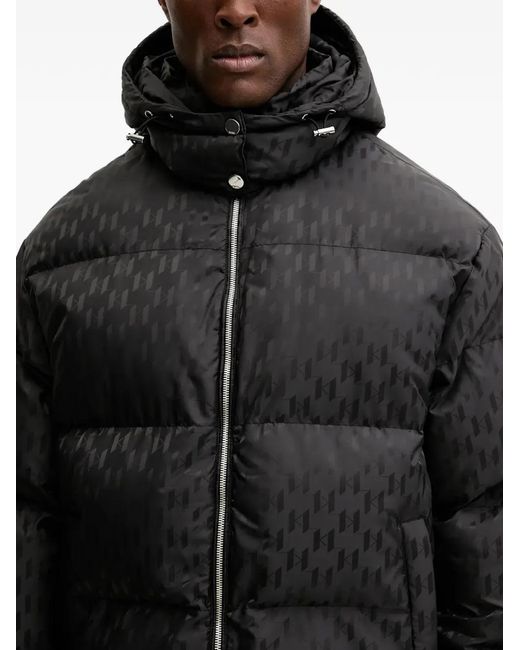 Chaqueta Con Capucha Y Motivo Karl Lagerfeld de hombre de color Black