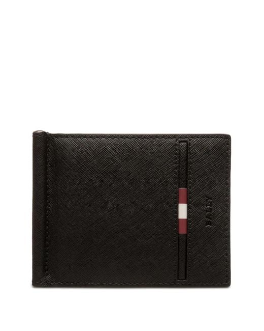 Bally Black Ribbon-Detail Leather Wallet for men