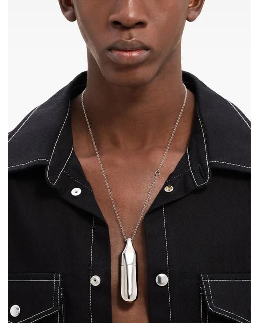 Courreges White Flask Tone Neckless