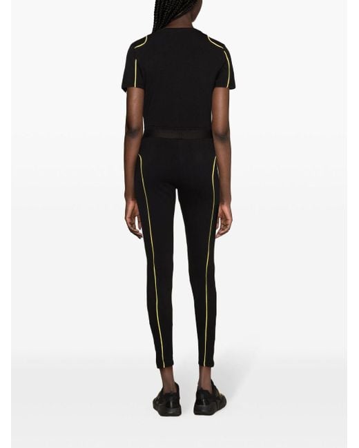 Moschino Black Logo-waistband Jersey leggings