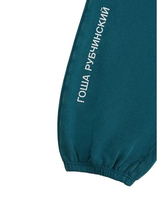 Gosha Rubchinskiy Blue Logo-Print Track Pants