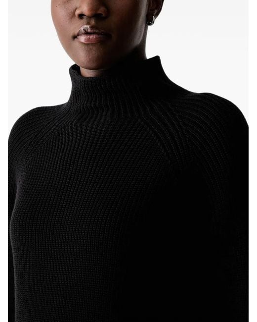 Marc O' Polo Black Ribbed Raglan-Sleeve Sweater