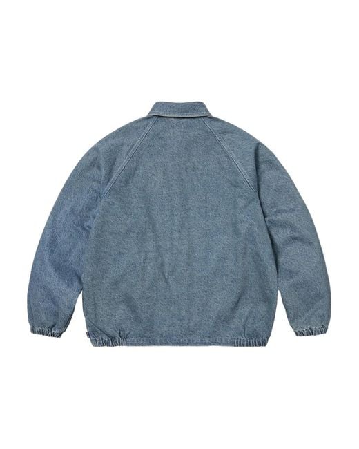 Supreme Blue Logo-Embroidered Jacket for men