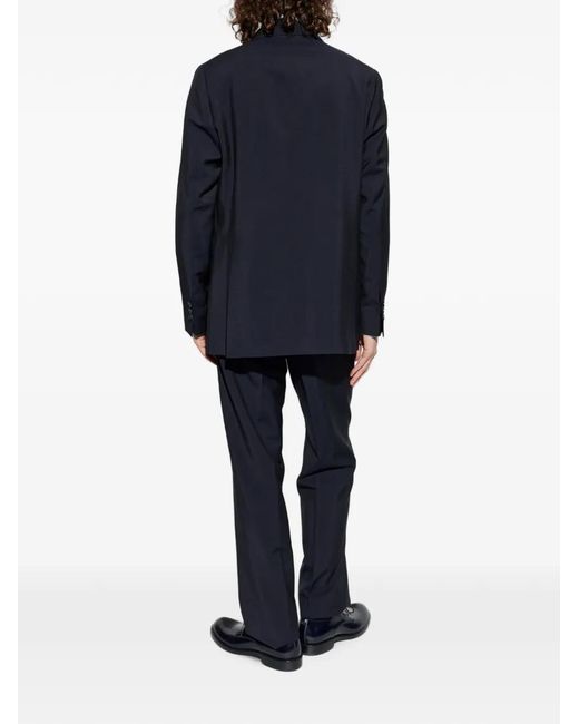 Paul Smith Blue Double-Breasted Wool-Blend Suit for men