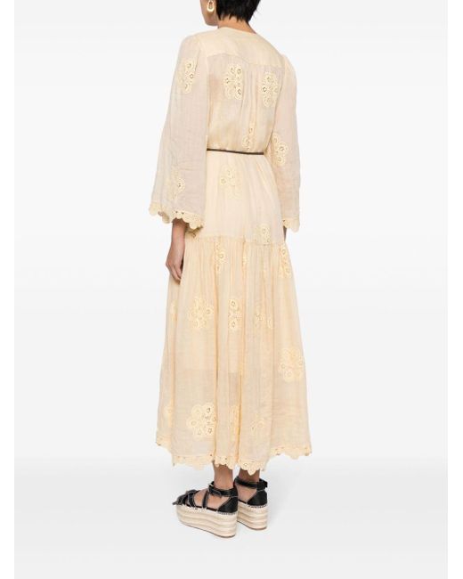 Zimmermann Natural Acadian Embroidered Maxi Dress