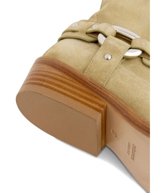 Rabanne Natural Xl Link Biker Boots
