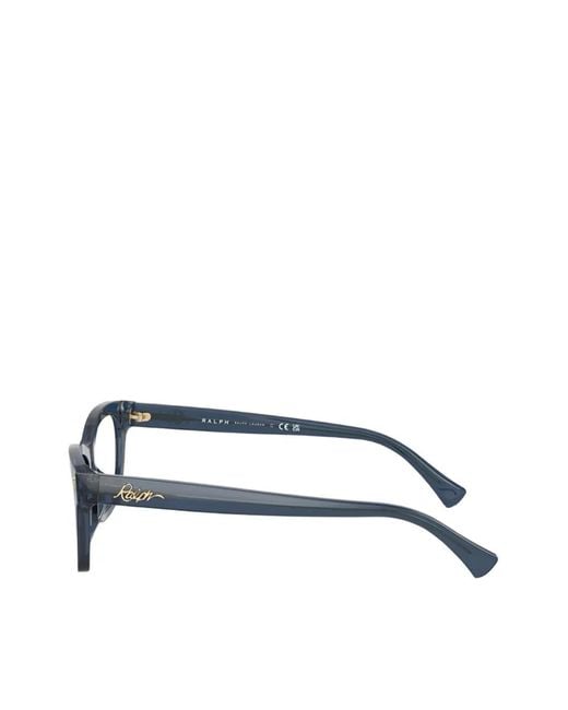 Polo Ralph Lauren Blue Rectangle-Frame Glasses