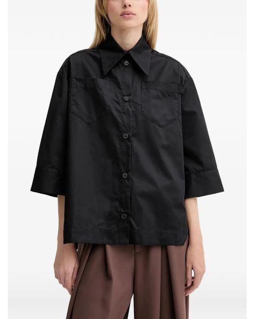 MMC Studio Black Wide-Sleeved Shirt