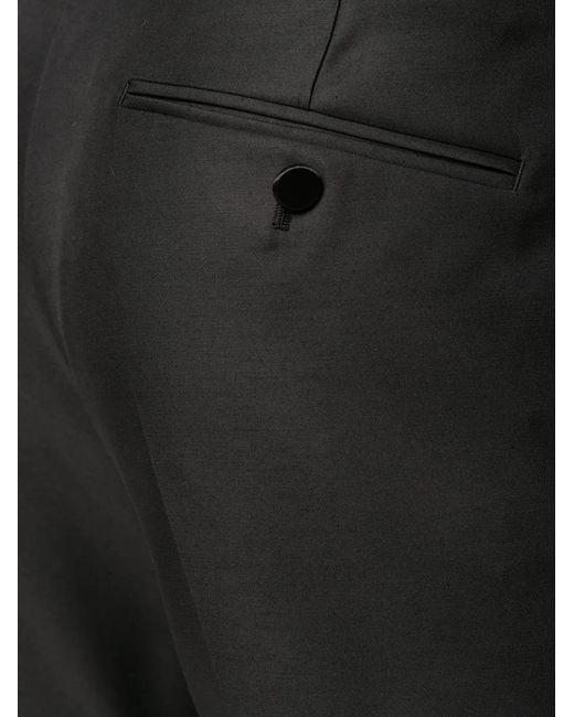 DSquared² Black Wool Tailored Trousers for men