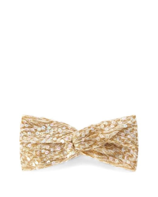 Missoni Natural Sequin-Embellished Twisted Headband