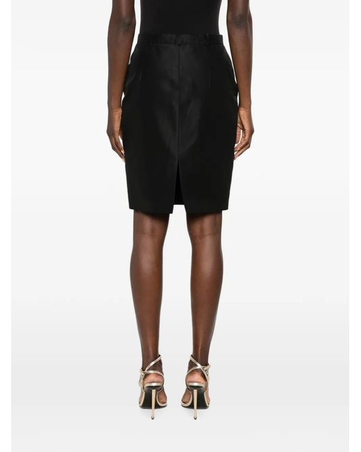 Gucci Black Rear-Slit Skirt