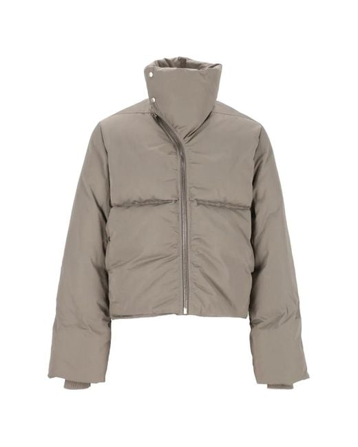 Rick Owens Gray Padded Duvet Jacket for men