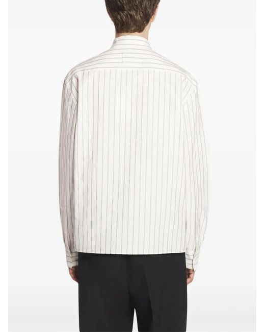 Lanvin White Striped Shirt for men