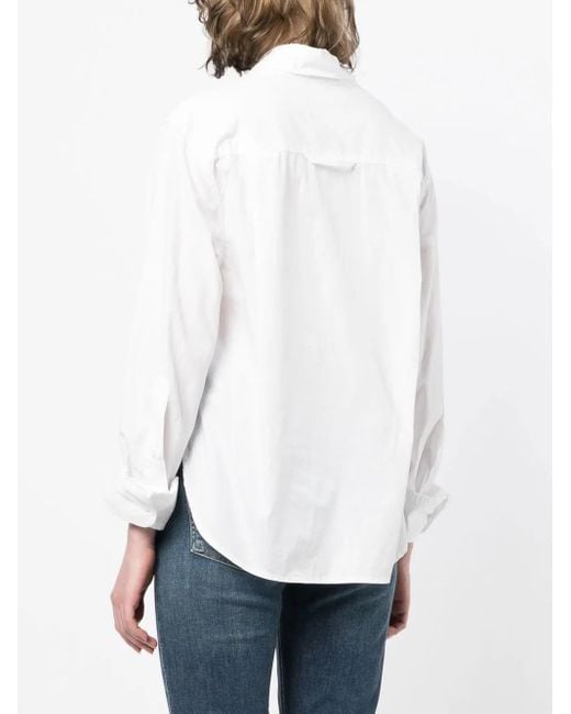Citizens of Humanity White Button-Up Long-Sleeved Shirt