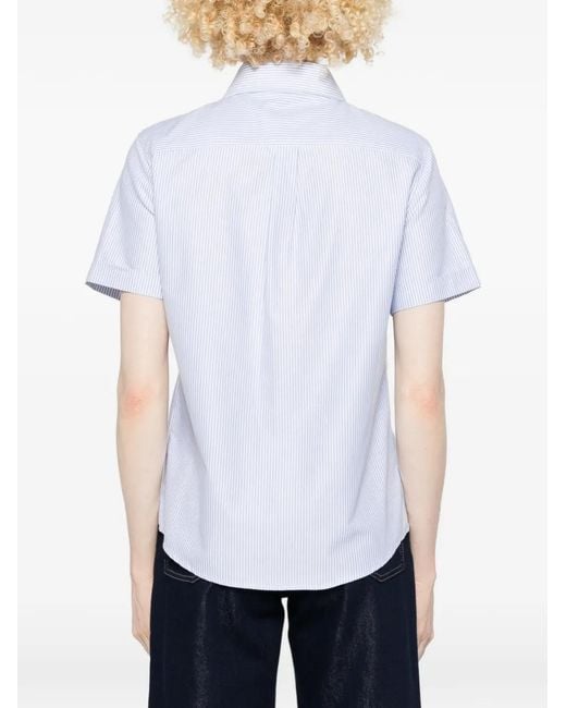 A.P.C. White Striped Shirt