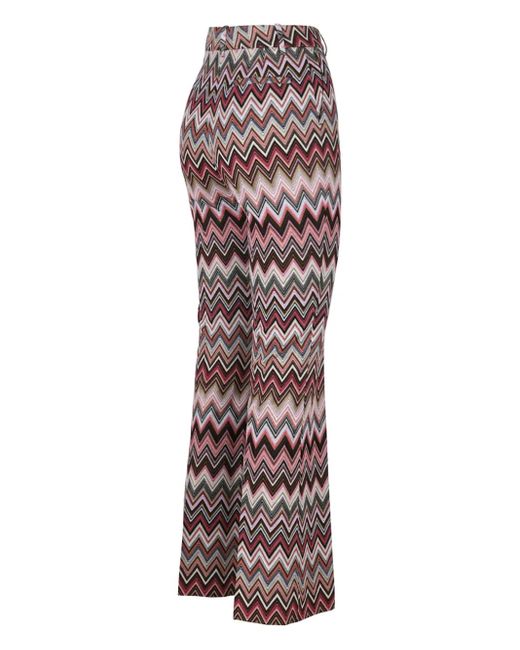 Missoni Red Zigzag-Pattern Trousers