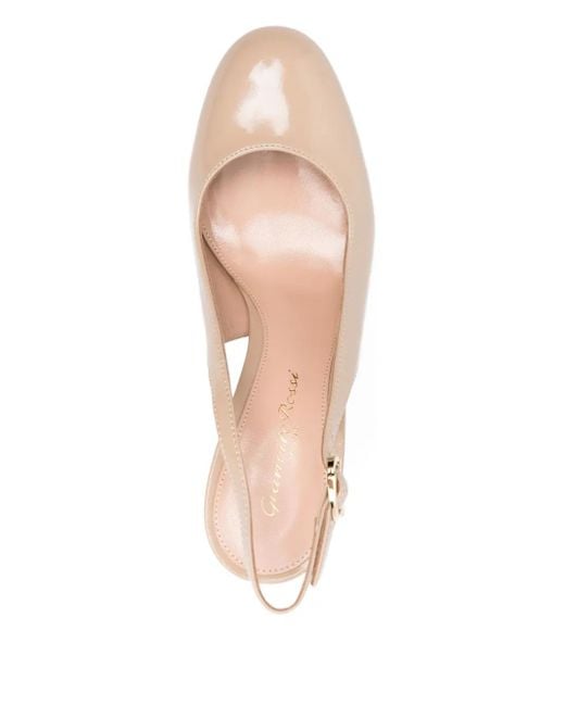 Gianvito Rossi Natural 115Mm Bessie Slingback Platform Pumps