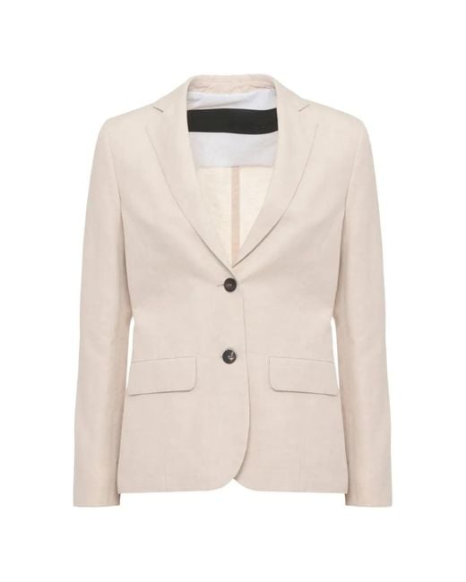 Rrd Natural Notched-Lapel Breasted Jacket