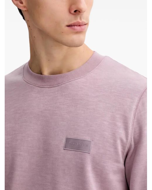 Marc O' Polo Pink Crewneck Logo-Patch Sweatshirt for men