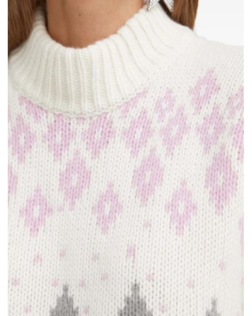 Stine Goya ダイヤパターン セーター White