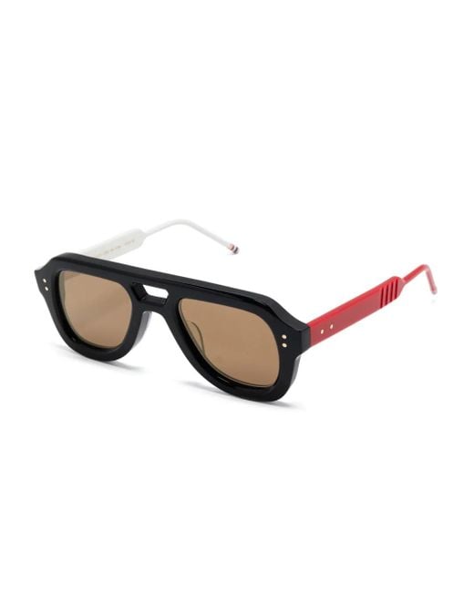 Thom Browne Blue Pilot-Frame Sunglasses for men