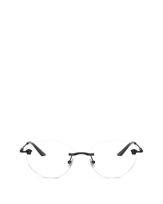Versace White Brille Mit Rundem Gestell