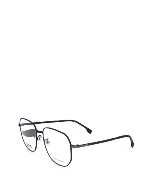 Boss White Geometric-Frame Glasses for men