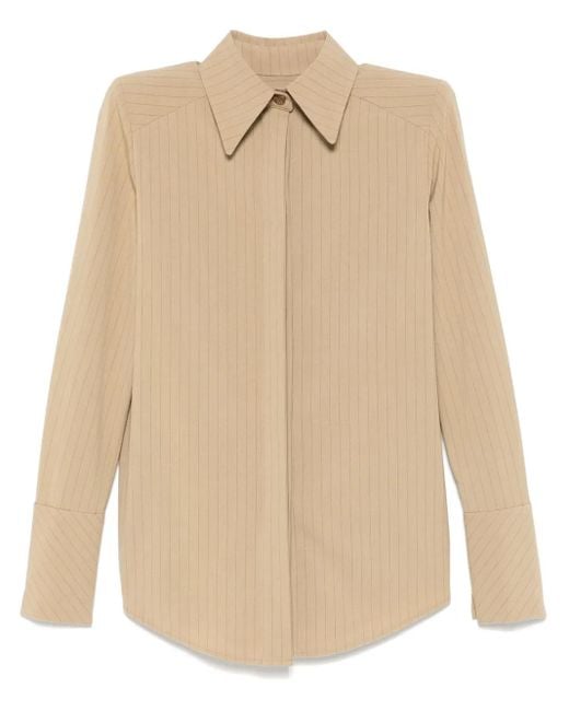 MITILIANE COUTURE Natural Pinstriped Shirt